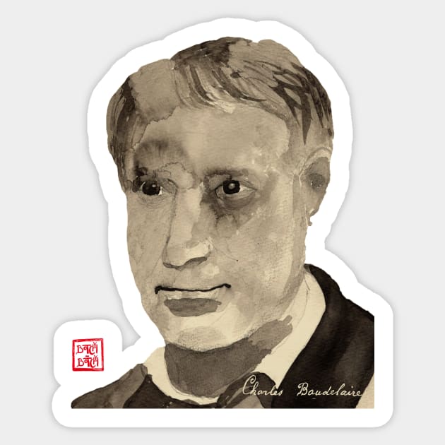 Baudelaire: a french poet Sticker by Botchy-Botchy